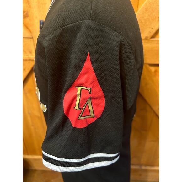 Alpha Phi Alpha Bloody Pharoah 16 V Neck Jersey Shirt Medium (38-40) GUC Men's - Picture 4 of 4